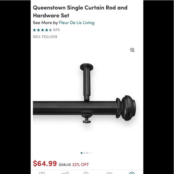 SOLD - Curtain Rod - Picture 2 of 5